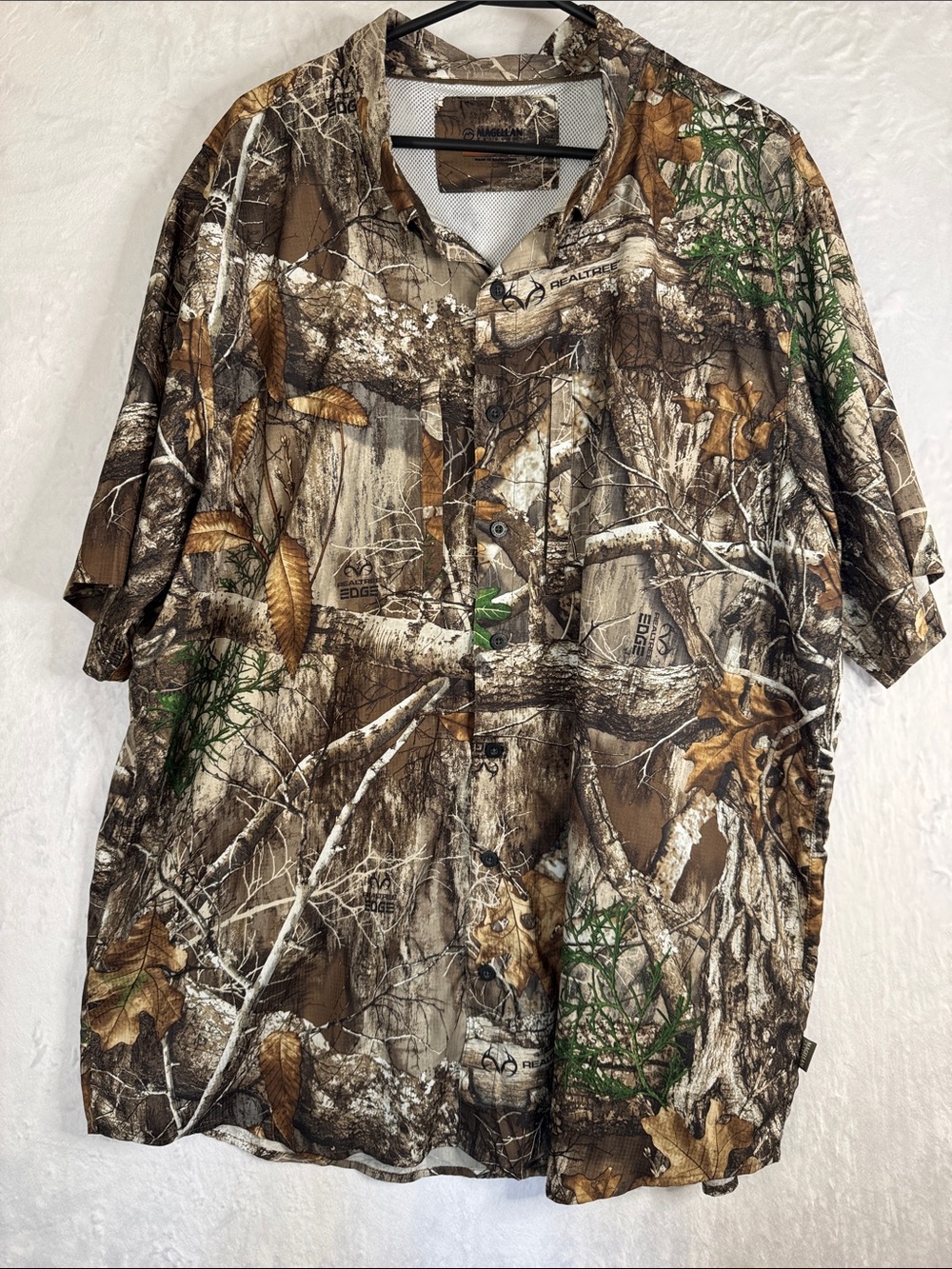 Magellan Realtree Camouflage Short-Sleeve Hunting Button Down 2X